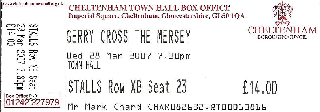 Gerry & The Pacemakers Ticket